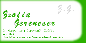 zsofia gerencser business card